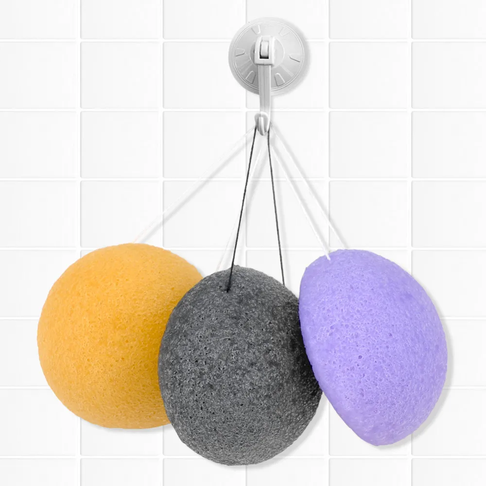 1PC Konjac Konnyaku Fiber Face Makeup Wash Pad Cleaning Sponge Puff Exfoliator |