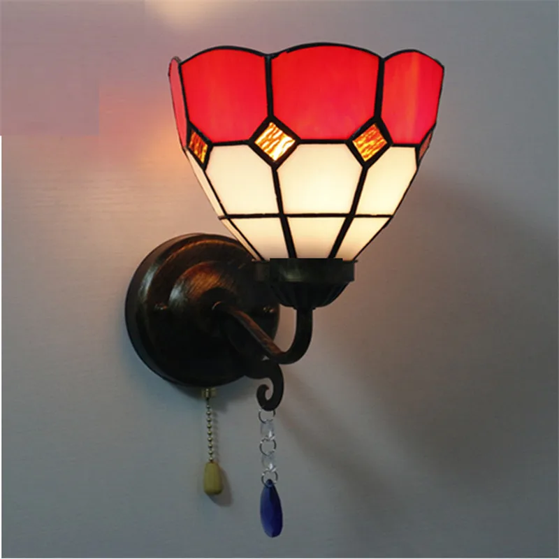 Лампа Тиффани стены барокко бра 16 см разных цветов настенный свет для чтения