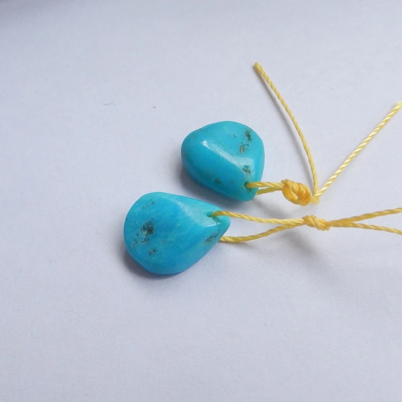 Natural Stone Turquoise Small Earring Bead 13x11x4mm 1.3g Beauty Jewelry Earrings | Украшения и аксессуары