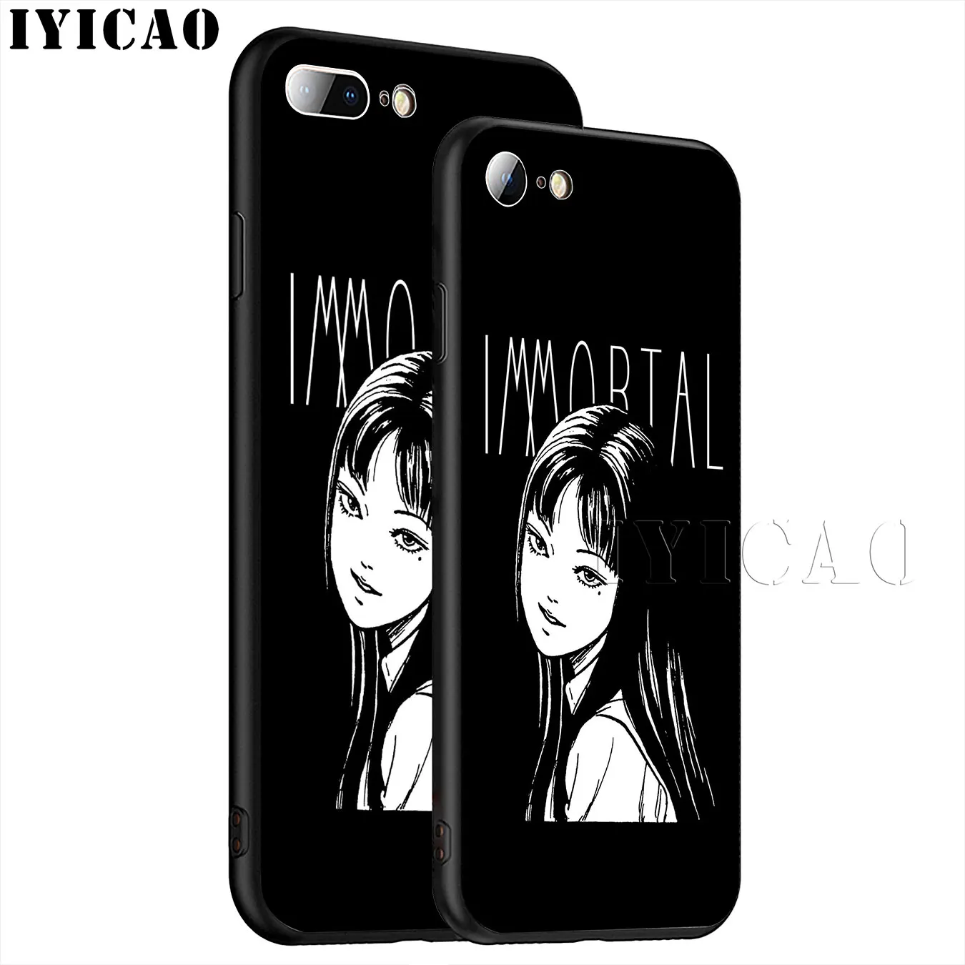 IYICAO horror comic junji ito Tomie Tees Soft Silicone Phone Case for iPhone XR X XS 11 Pro Max 6 6S 7 8 Plus 5 5S SE Cover |