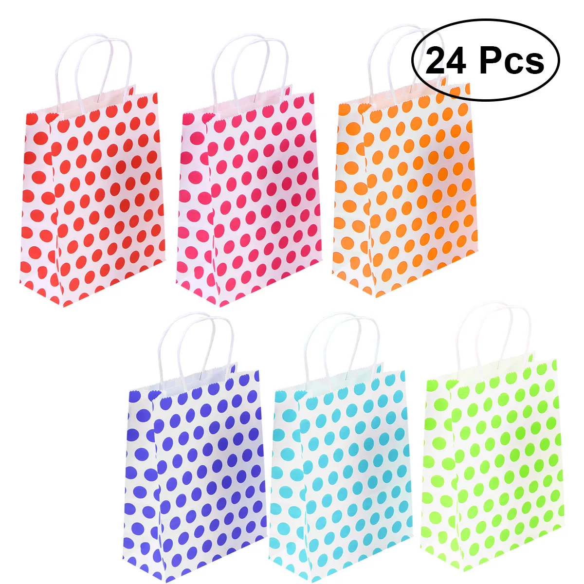 Бумажные пакеты в горошек 24 шт. украшения для свадебной вечеринки поделки еда