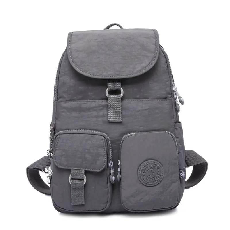 Серый TEGAOTE, школьный рюкзак для девочек-подростков, Mochila, женские рюкзаки, нейлон, водонепроницаемый, Повседневный, для ноутбука, рюкзак, женский, Sac A Dos - Цвет: Серый