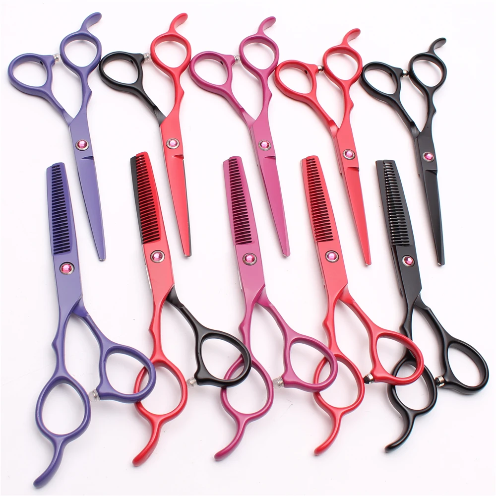 Left Hand 6.0&quot 17.5cm Customize Logo 440C Haircut Set Hairdressing Scissors Cutting Thinning Shears Hair C8001 | Красота и