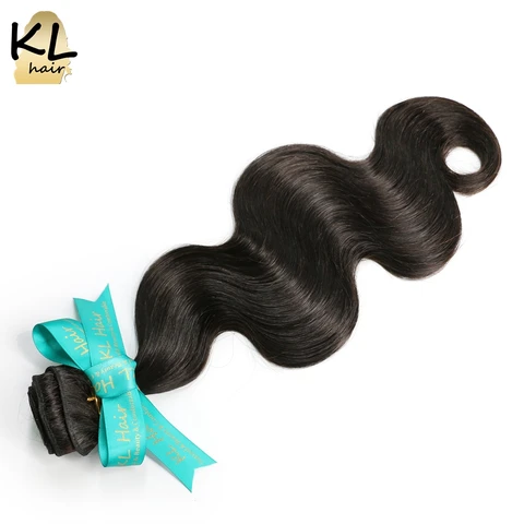 Бразильские волнистые волосы KL, пряди волос, 100% человеческие волосы, плетение натурального цвета, 8 ~ 28 дюймов, наращивание волос Remy, бесплатная доставка