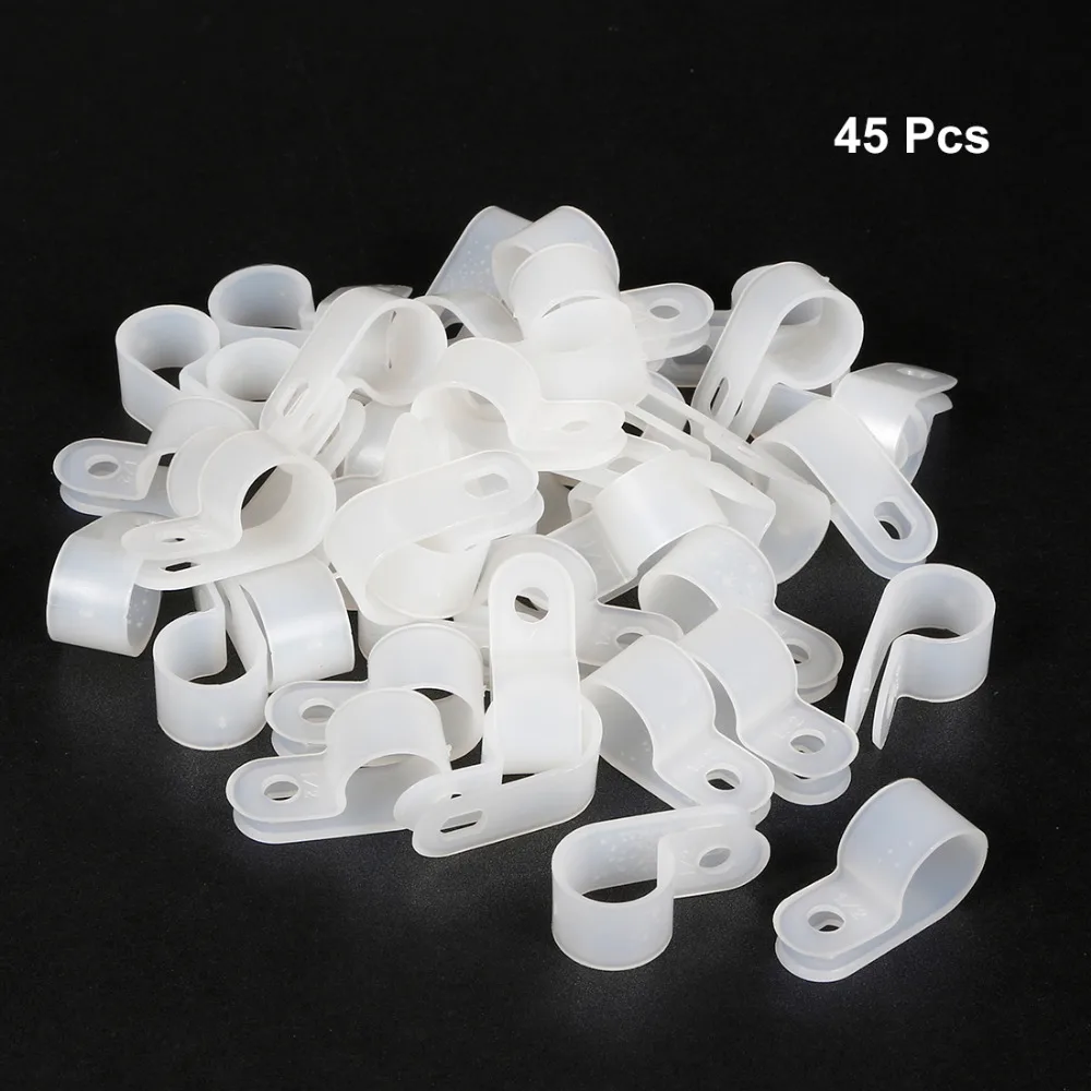 Uxcell R-Type нейлоновый белый кабельный зажим Органайзер зажимы для шнура управления