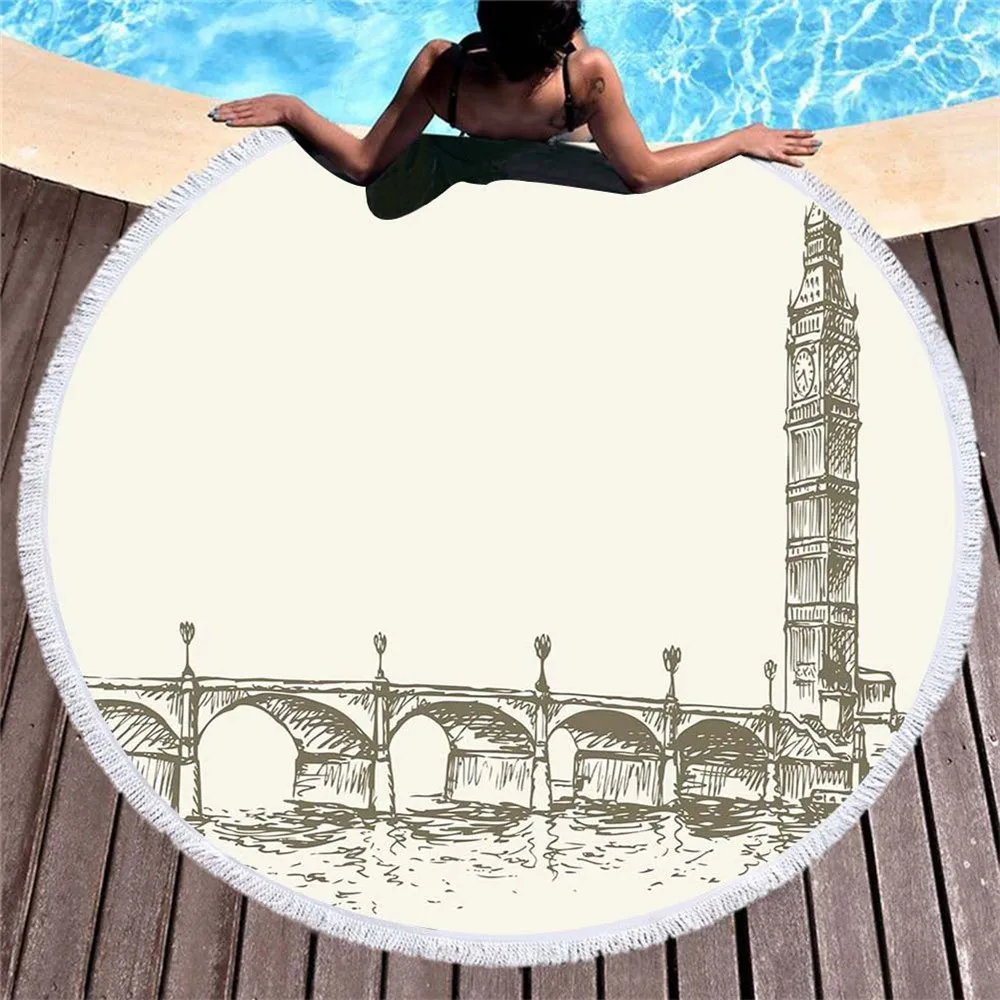 Пляжное полотенце с принтом якоря тропические растения пляжное из микрофибры