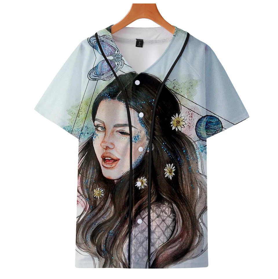 Мужские и женские бейсбольные футболки Lana Del Rey с 3D принтом летняя модная футболка