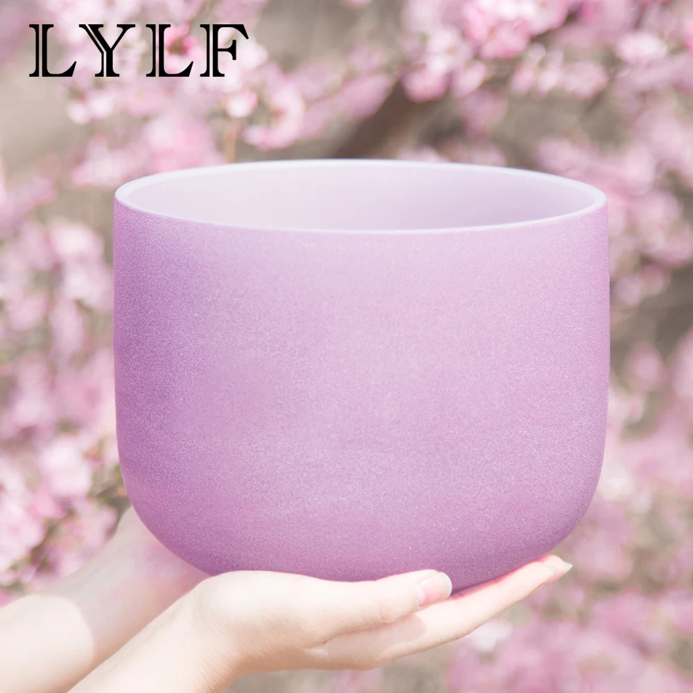 12 дюймов B корона фиолетового цвета чакра кварцевые хрустальные поющие чаши для