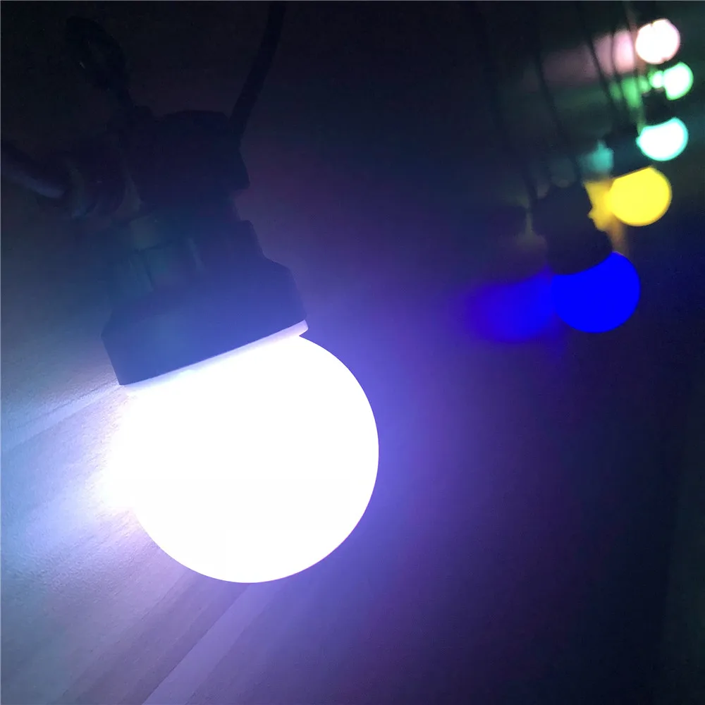 DACHAN IP65 RGB Гирлянда Глобус шар G50 молочная лампа струны подключаемые наружные струнные огни для кафе Свадебная вечеринка гирлянды огни