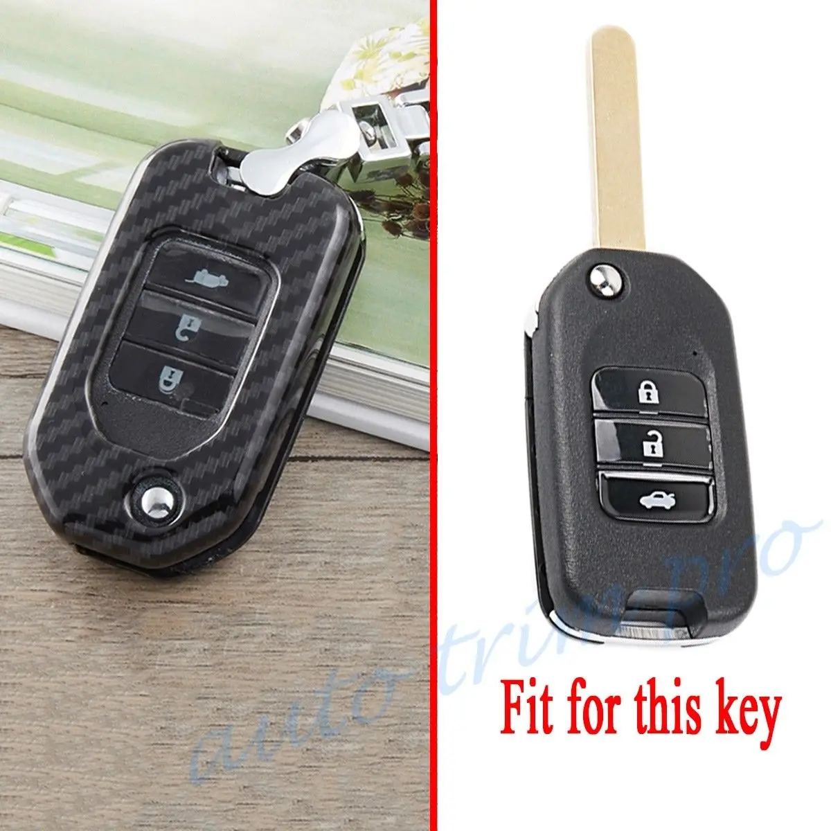 Чехол для ключей из АБС-пластика подходит Honda Accord Civic HRV CRV odysley Jade Crider 2/3 кнопки