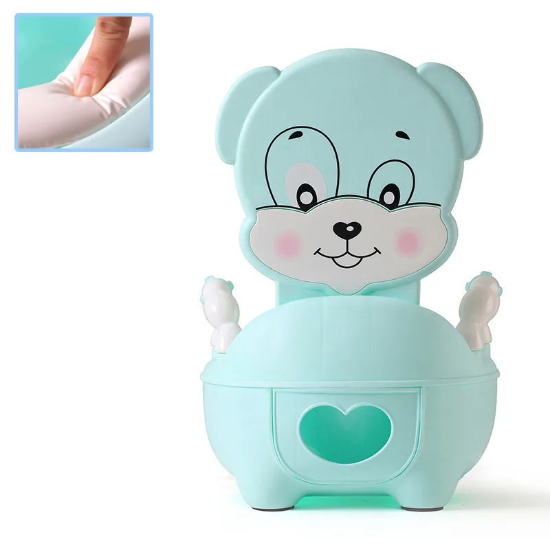 P Have Soft Pad Baby Pot For Children Boys Potty Toilet Seat Baby Potty Training Girls Portable Toilet Bedpan Comfortable Backrest Cartoon Pots - Цвет: P Have Soft Pad