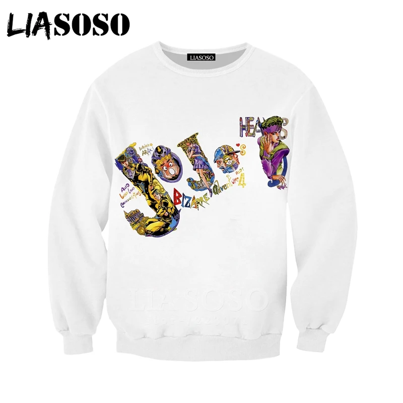 15 LIASOSO осень для мужчин женщин Higashikata Josuke толстовки 3D принт аниме JoJo Необычные Приключения толстовка хип хоп Топ пуловер B051-5 - Цвет: 15