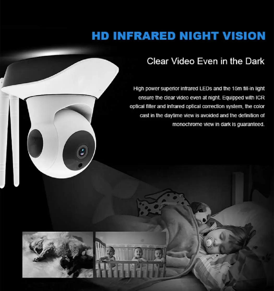 Wifi CCTV 1080P 720P IP камера беспроводная детская монитор Домашняя безопасность инфракрасное ночное видение видео камера с функцией автоматического слежения