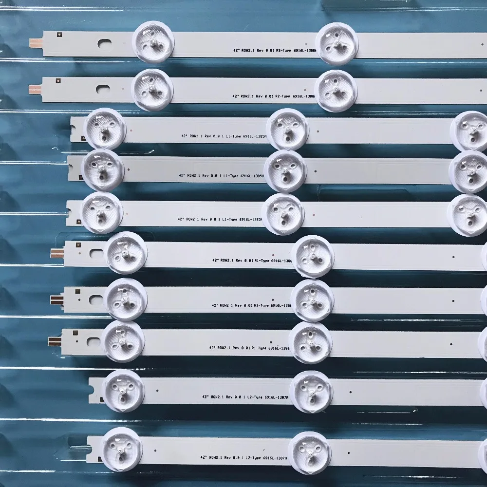 Новый комплект 10 шт. R1 L1 R2 L2 Светодиодная лента Идеальная замена для LC420DUE 42LN5400
