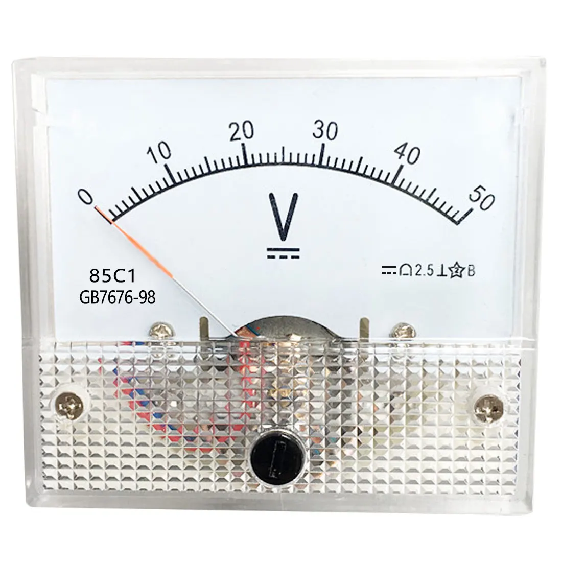 85C1 указатель Напряжение индикатор DC 10/20/30/50/100/200V аналоговые Панель вольт Напряжение Вольтметр Манометр - Цвет: 50V