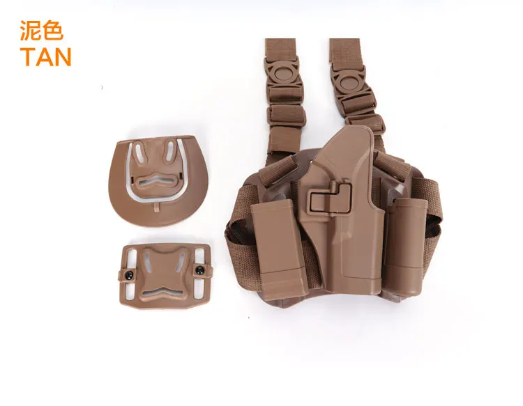 CQC тактический Чехол для пистолета набор кобуры Glock 17 19 22 23 31 32 MOLLE Drog Leg кобура, Журнал фонарик Сумка Охотничьи аксессуары