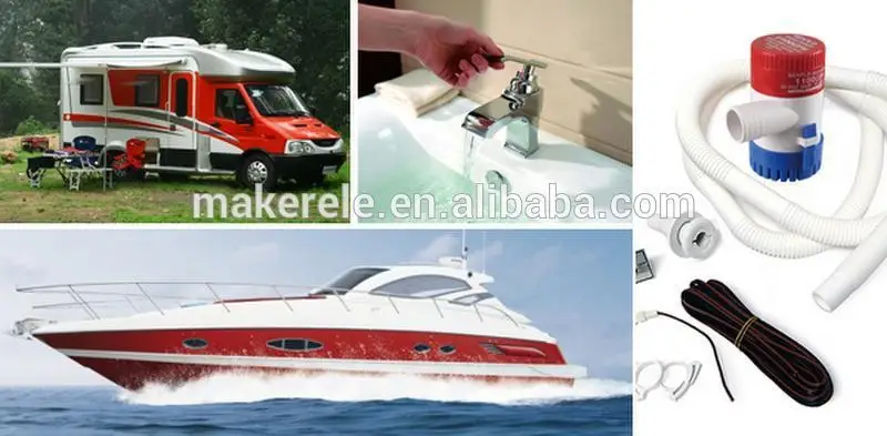 Насос для воды 1100GPH высокий расход погружной морской лодка электрический насос 12 В 3A из китая фабрики