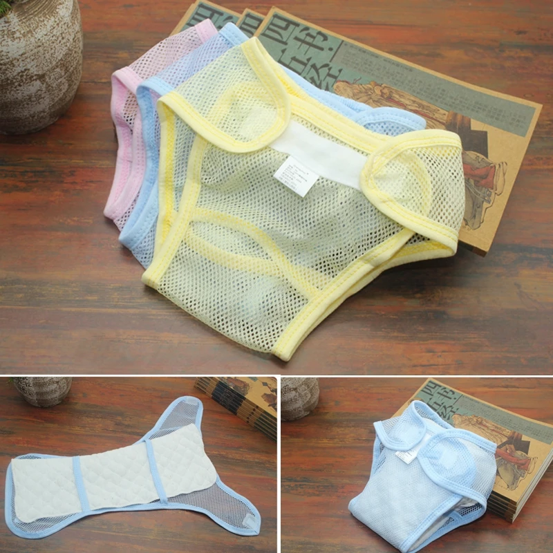 

2 PCS Thin Mesh Washable Cloth Diaper for Newborn Infant Adjustable Reusable Baby Diapers Cool Summer Diaper Covers Baby Access