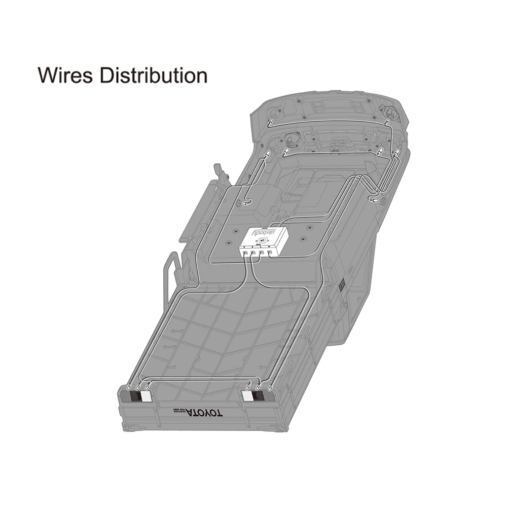Детали для автомобиля 14 светодиодов белый красный желтый KB48601 1:10 Toyota Land