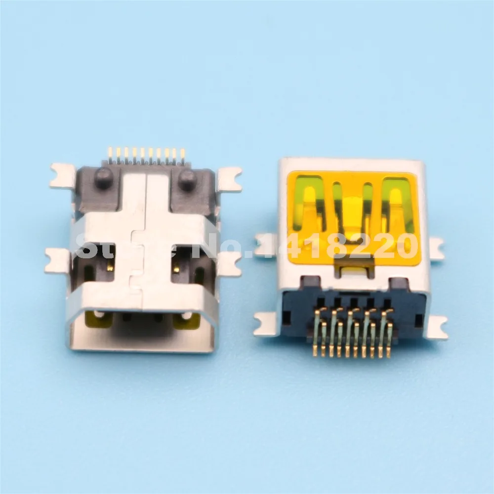 100 шт. мини USB гнездовой 10Pin SMD разъем SMT PCB припой для ремонта|connector for pcb|connector usbconnector