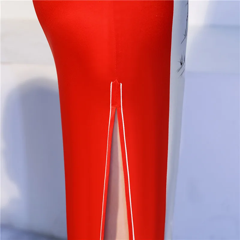 

Stylish Ladies Rayon Cheongsam 2019 New Summer Chinese style Mandarin Collar Long Dress Womens Qipao Slim Party Dresses Vestido