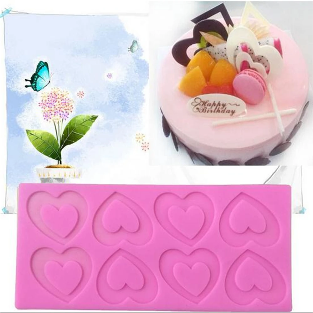 

DIY Tools about Thin Hollow Love Liquid Silicone Cake Mold/Pastry Mould/Jello Pudding/Chocolate Molds/Ice Cube/Soap Molds