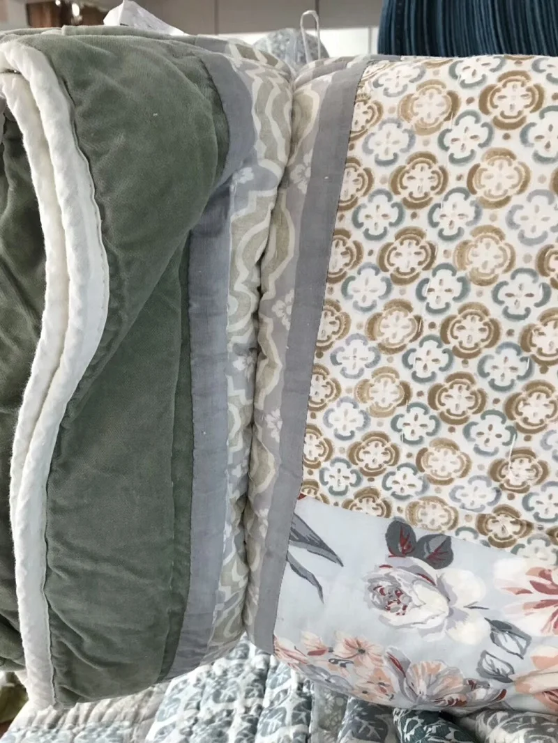 CHAUSUB хлопковое лоскутное покрывало набор из 3 предметов стеганые одеяла