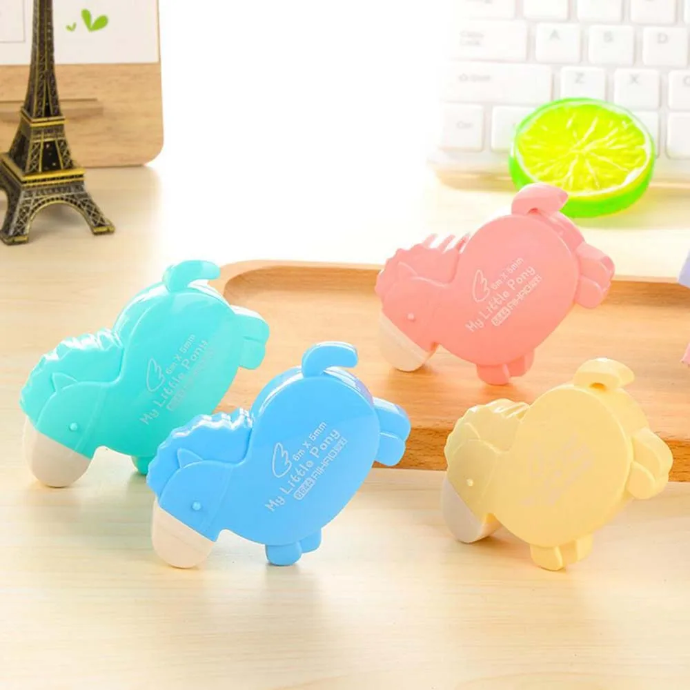 Корректирующая лента консилер в форме лошади школьная 6 м x 5 мм 4 цвета наличии