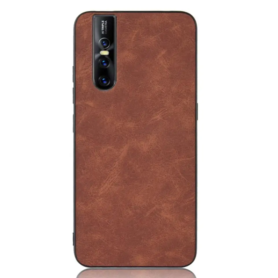 For vivo V15 Pro Case Fashion Splice Double Color Hybrid PC TPU PU Leather Phone Slim Back Cover Soft Edge Hard Shell |