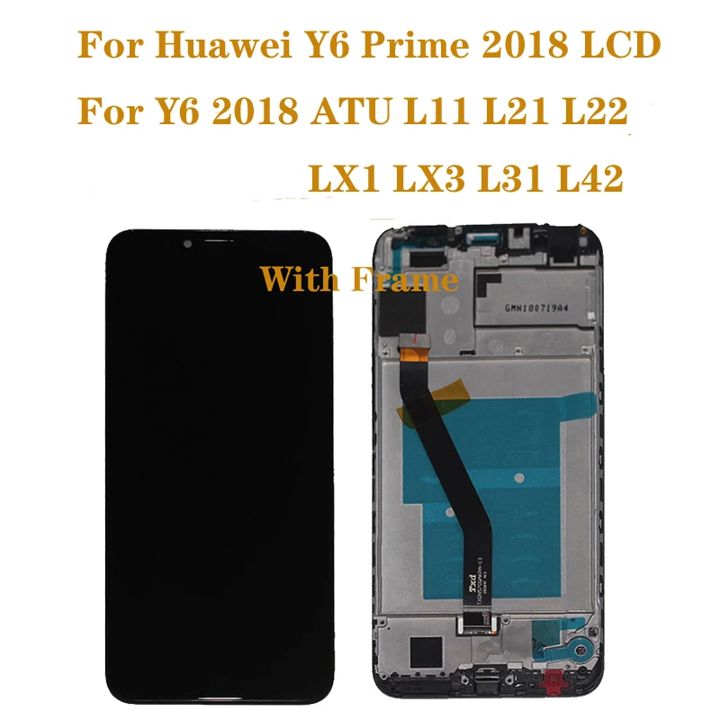 Для Huawei Y6 2018 ЖК-дисплей сенсорный экран дигитайзер сборка для y6 prime ЖК-ATU-L11 L21 L22 LX3