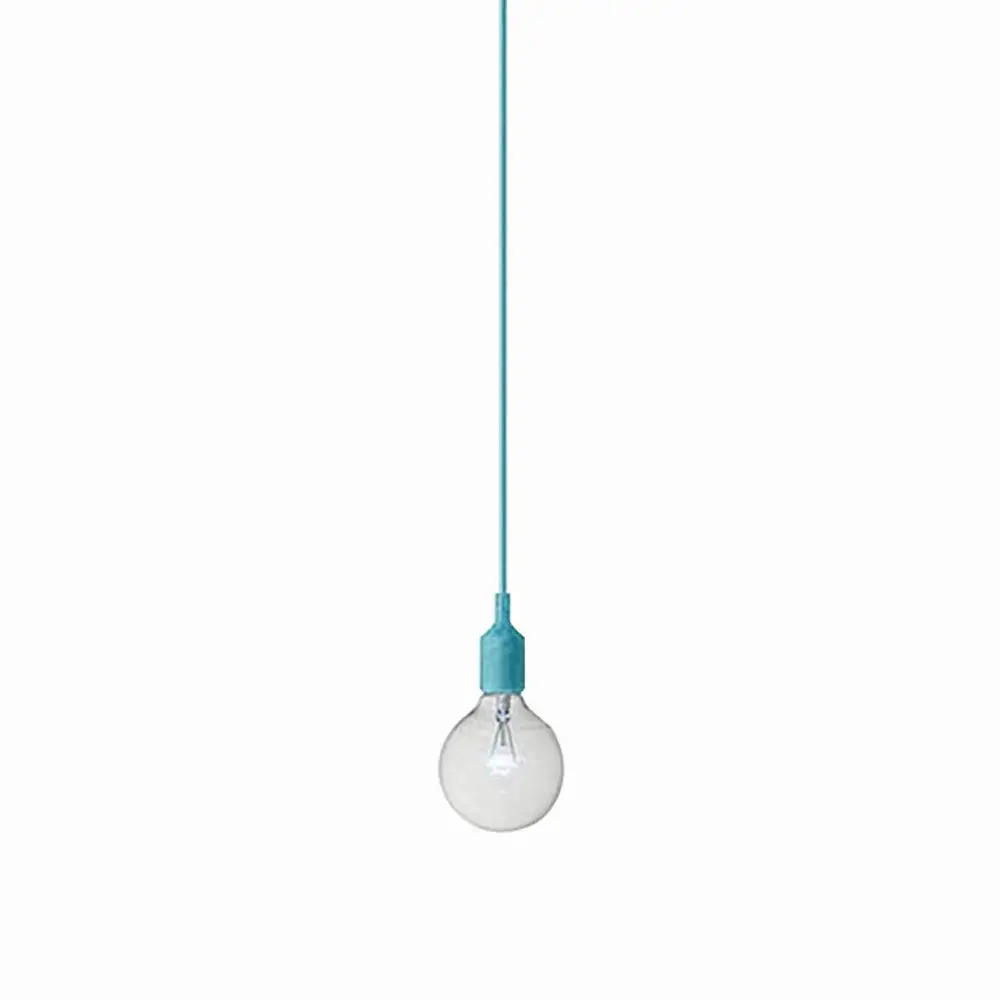 E27 Chandelier Simple Living Room Bedroom Cafe Decoration Chandelier base e27 lamp holder Pendant lamp Ceiling color lamp holder - Цвет: Light blue