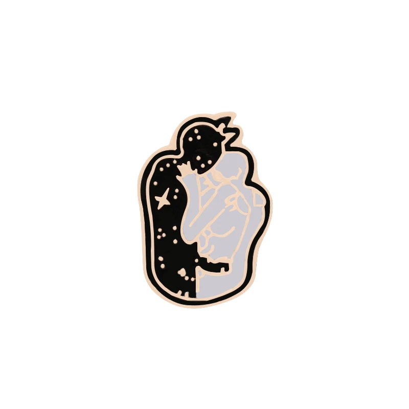 style 7 Темные игры булавки для броши значки панка гроб Волшебная карта рука ведьмы череп голова Инь Ян пять элементов Эмаль Булавка кошка ювелирные изделия - Окраска металла: style 7