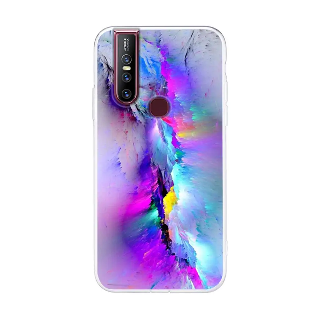 Vivo v15 Pro Mobile Shell Soft Silicone Cartoon Print Backshell Coque for v15Pro |