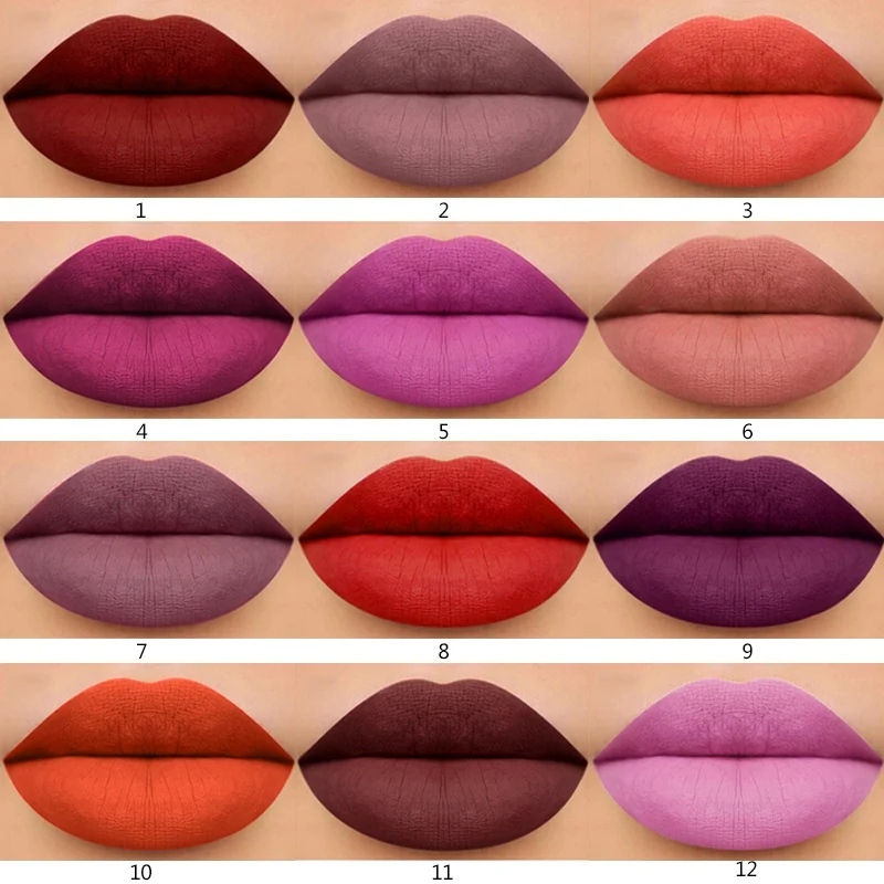Natural Liquid Lipstick Cosmetics Lips Gloss Long Lasting Lips Colors Matte Lipstick Makeup Pigment