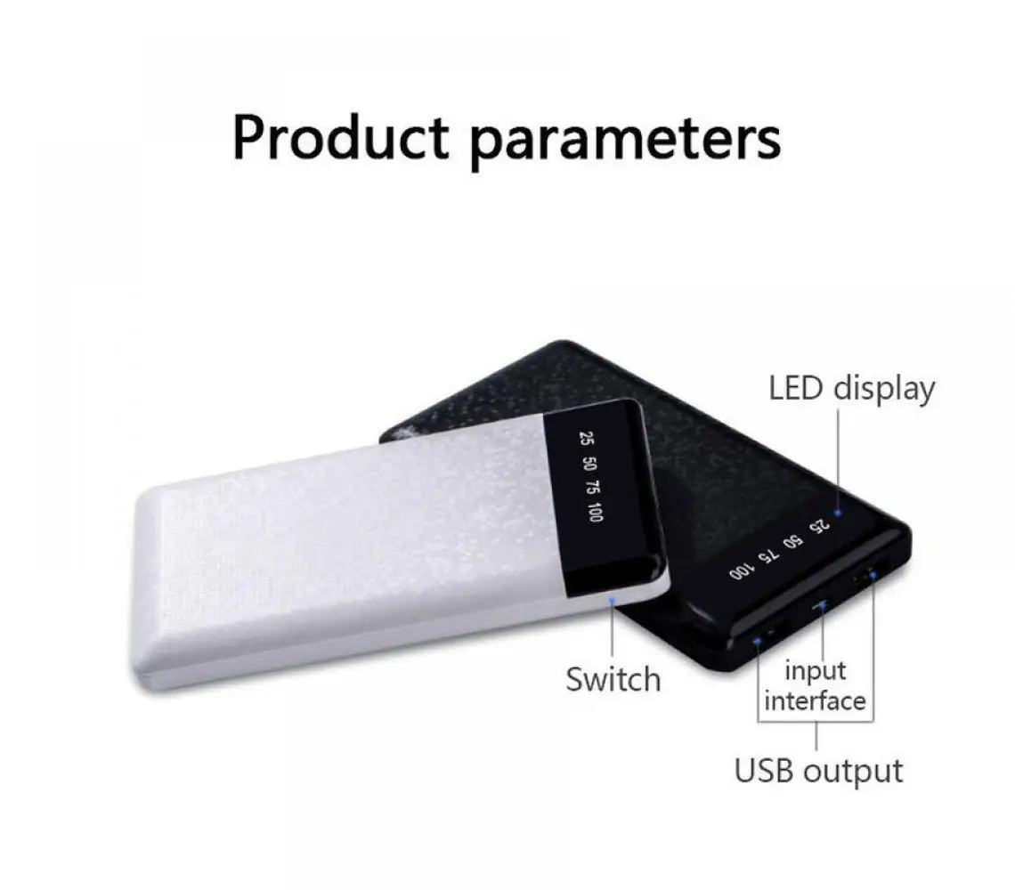 20000 мАч большой емкости быстрое зарядное устройство power bank Dual USB выход Bank