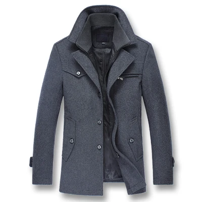 Gray ISurvivor, мужские зимние толстые куртки, пальто, Jaqueta Masculina, мужские повседневные Модные приталенные хлопковые куртки большого размера, Hombre - Цвет: Gray