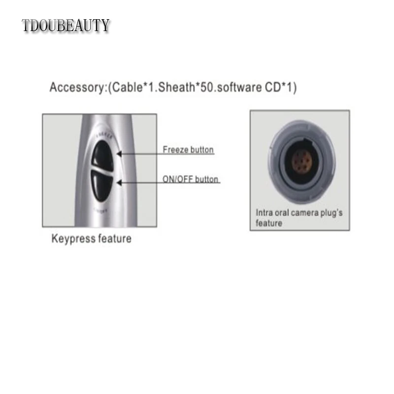 TDOUBEAUTY Стоматологическая внутриоральная камера с 6 светодиодами 1/4 Sony CCD USB 2 0