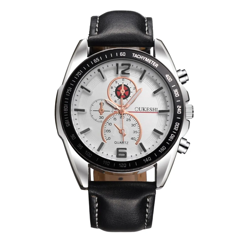 Часы наручные OUKESHI Мужские кварцевые брендовые водонепроницаемые Модные