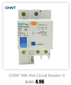 CHINT миниатюрный автоматический выключатель Mcb DZ47-60 2P D32 бытовой миниатюрный автоматический воздушный выключатель 32A