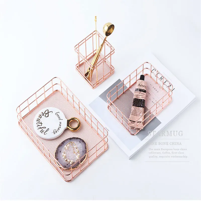 Металлическая корзина для хранения Lron канцелярские принадлежности органайзер