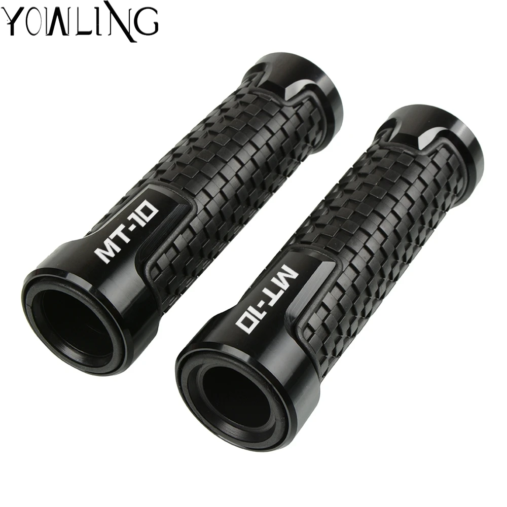 

7/8''22mm Moto handle bar grips For YAMAHA MT10 MT-10 MT 10 FZ10 2016 2017 2018 Motorcycle Rubber Hand Grip Bar handlebar grips