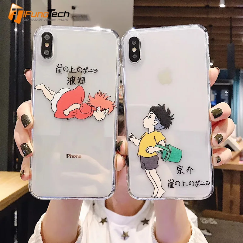 Hayao Аниме Миядзаки ponyo on the cliff Новинка чехол для телефона Fundas iPhone 8 7 6 6S Plus X XS MAX XR