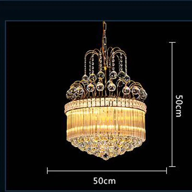 Современная светодиодная хрустальная люстра D50 X H50CM k9 лампа для ресторанов