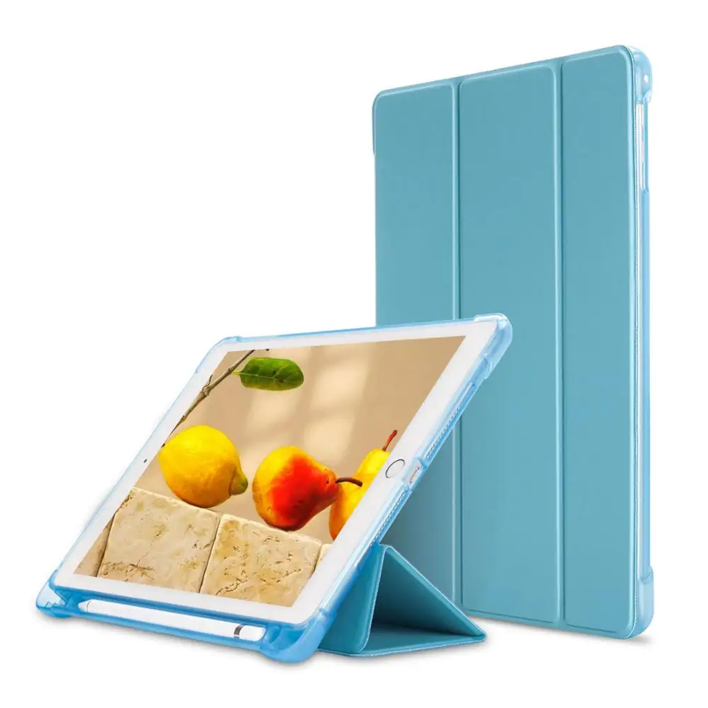 Sky blue-YHBC-568 Для нового ipad модель, чехол с карандашом, тонкий полный корпус защитный противоударный чехол для ipad чехол, новинка, для возраста от 9. 7" - Цвет: Sky blue-YHBC-568
