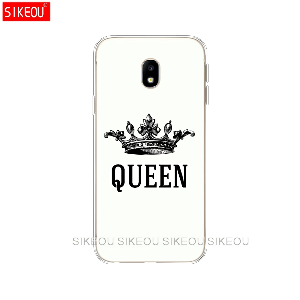 Силиконовый чехол для телефона Samsung Galaxy J3 J5 J7 2017 J330 J530 J730 PRO j2 2018 king queen couple|Бамперы| |