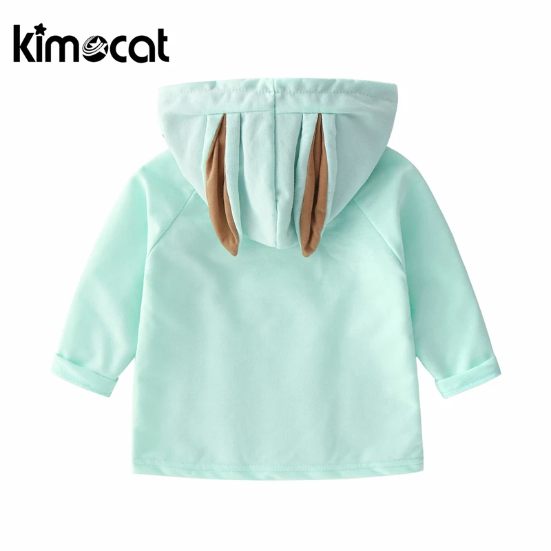 Kimocat/Одежда для новорожденных мальчиков и девочек; толстовки с капюшоном и длинными рукавами; хлопковая одежда унисекс для новорожденных; детская толстовка с капюшоном
