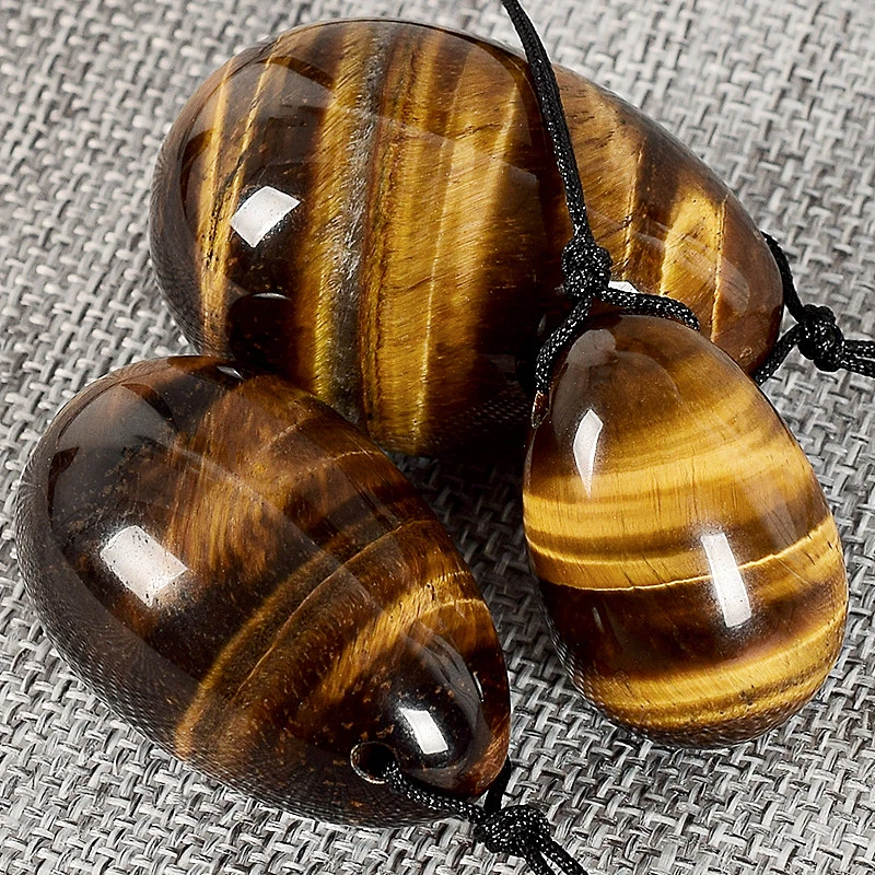 Нефритовое яйцо 3 шт./компл. просверленные натуральные тигровые глазки яйца из