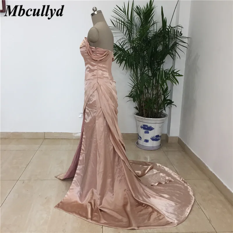 Женское длинное платье подружки невесты Mbcullyd с вырезом лодочкой и открытыми