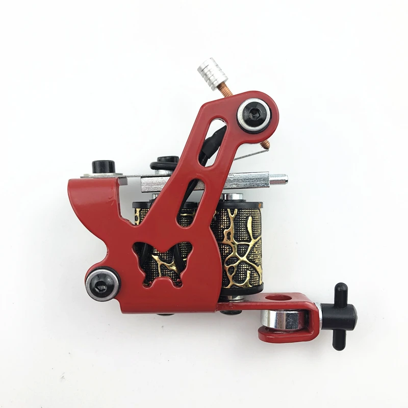 Newest Tattoo Coil Machine Handmade For Liner Shader Beginner 10 Wraps Professional Gun NM133 | Красота и здоровье