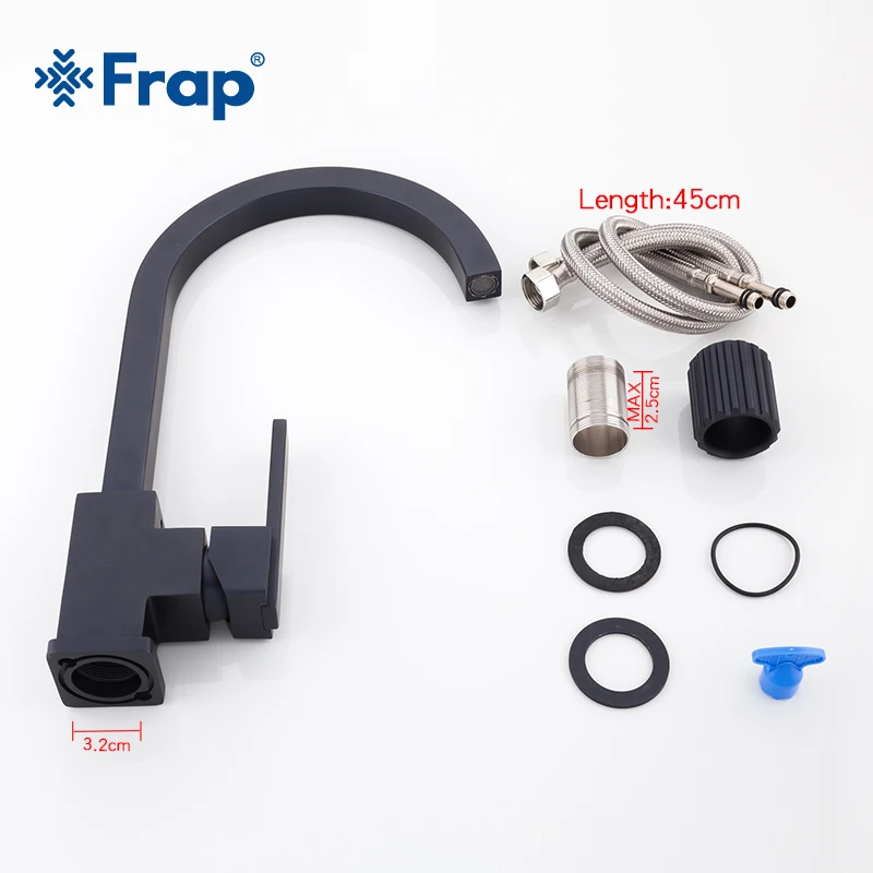 frap kitchen faucet modern space aluminum kitchen sink faucet water taps mixer faucet 360 rotation deck mounted faucet tapware free global shipping